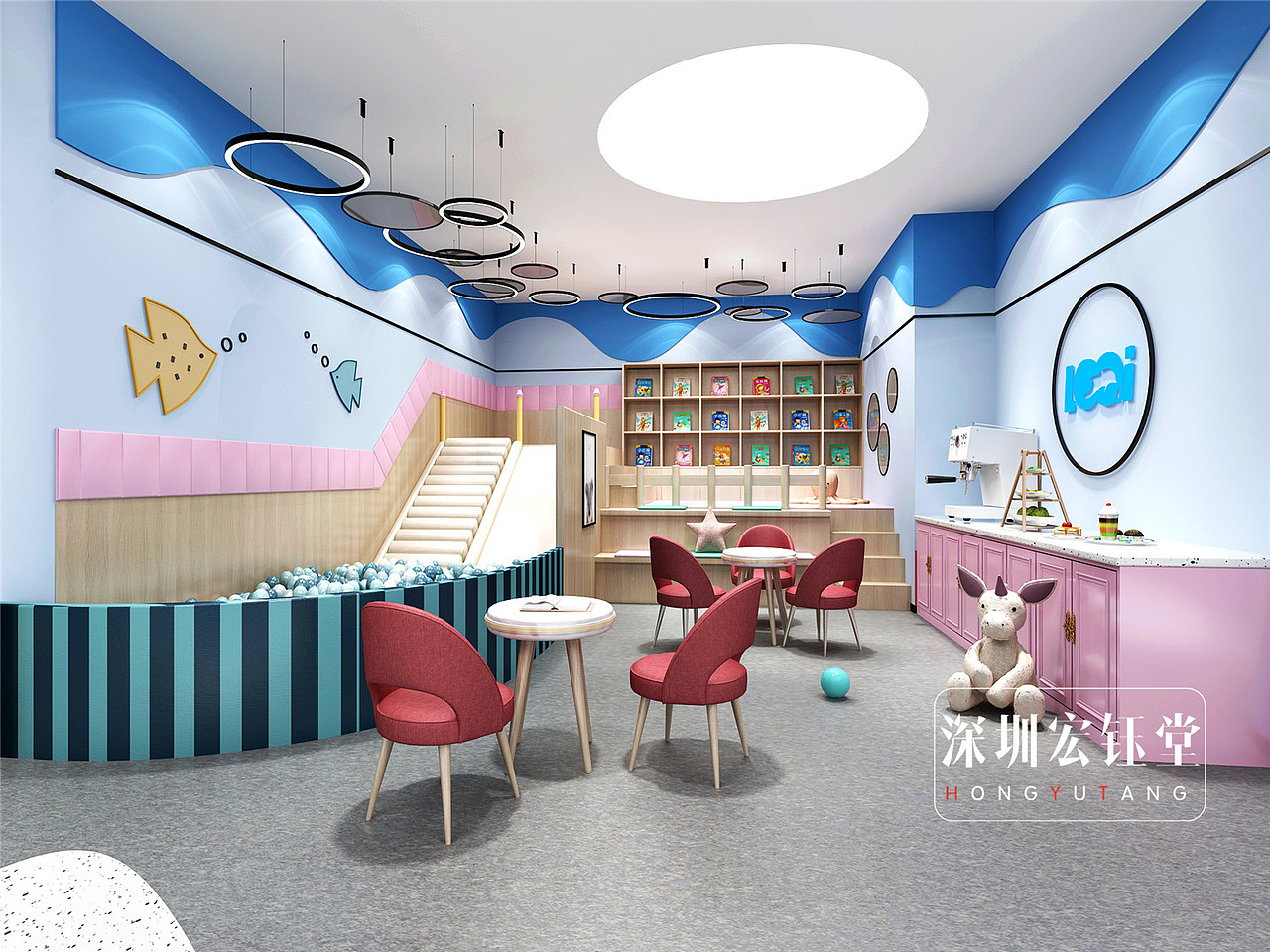 亲子游泳馆设计-郑州乐旗连锁儿童游泳馆装修效果图（图ZMTkxOTU4NjAw） - 家装设计 - 站酷设计师郑州幼儿园设计原创素材 - 站酷ZCOOL