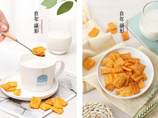锅巴|猫耳朵|零食|小饼干|酥脆|产品摄影|自在视觉