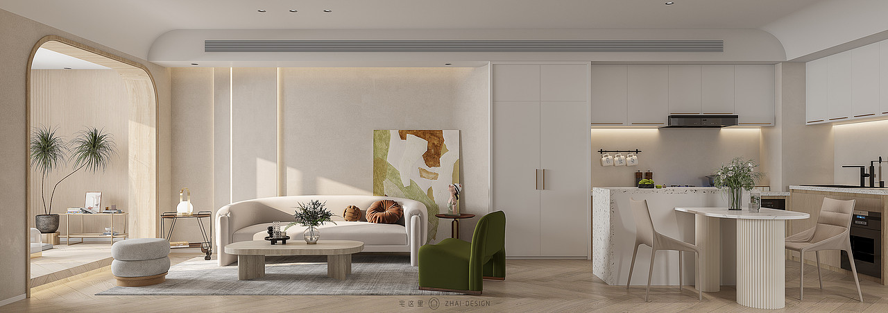 汕头 | 吉吉奶油 | 自然风（图ZMjY0ODg5ODM2） - 家装设计 - 站酷设计师宅这里设计原创素材 - 站酷ZCOOL