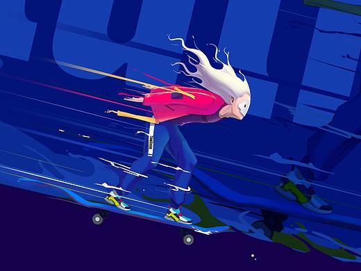 速度与激情-联想ThinkStation P328工作站创意插画