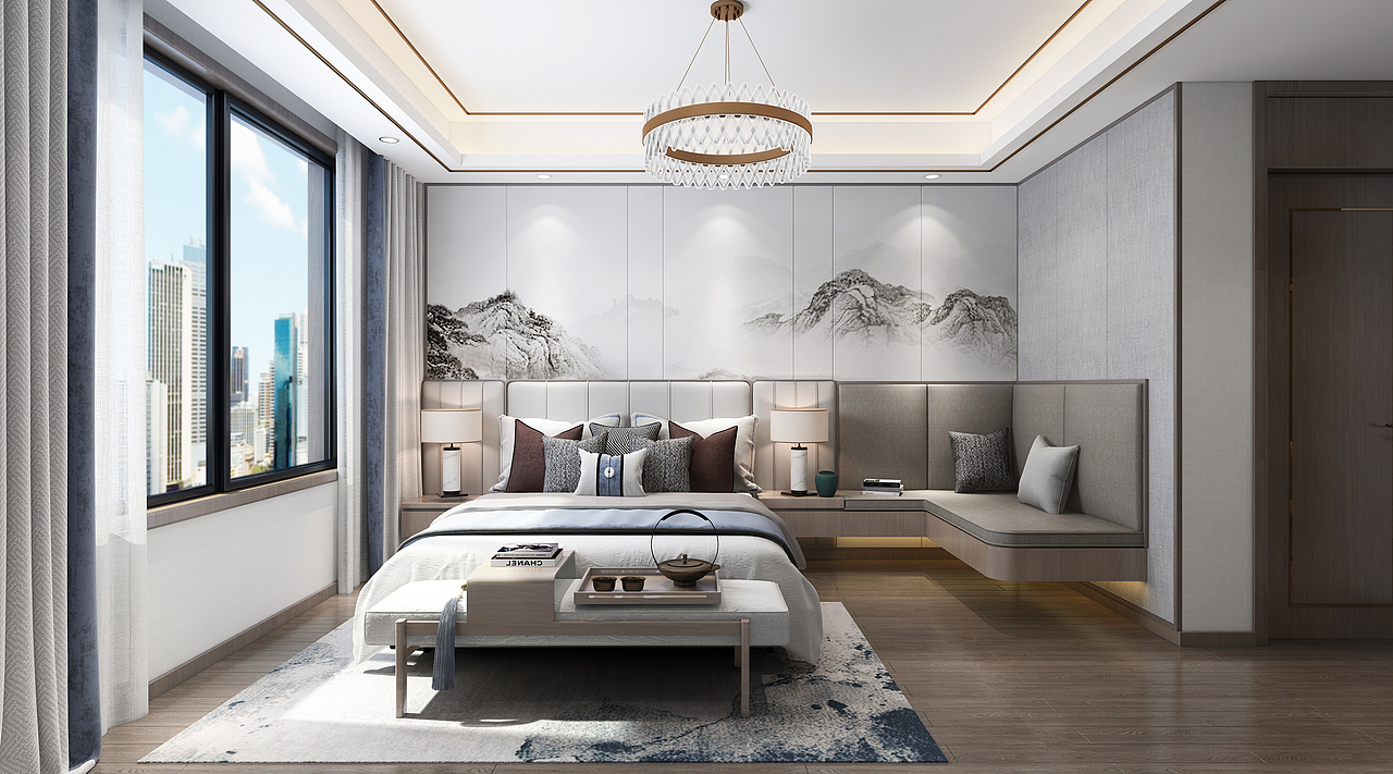 新中式全屋效果图（图ZMjI3MTQ1NTUy） - 家装设计 - 站酷设计师陈轩15956513871原创素材 - 站酷ZCOOL