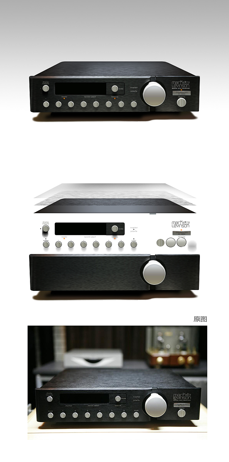 一个我很喜欢的牌子,他们的工业设计很厉害
第一次用PS做这么写实的东西,照着照片抄了一张,总感觉不知道什么地方别扭,有没有大神出来指点一下