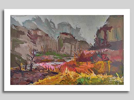 大自然写生插画//2015.04太行山