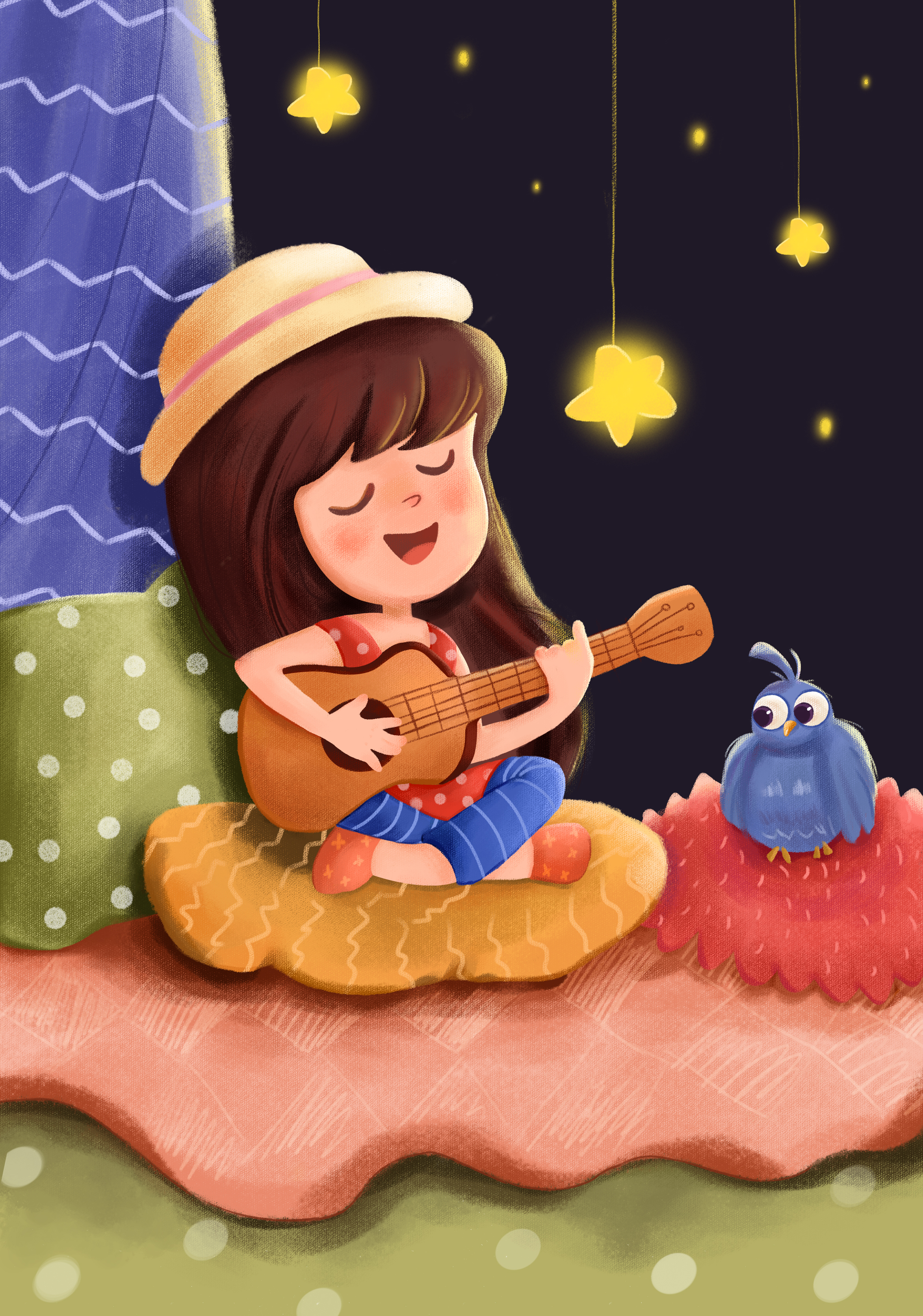 爱弹吉他的小姑娘