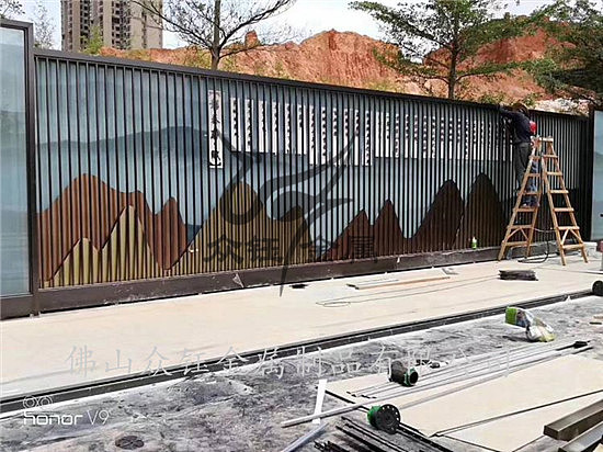 会所不锈钢山峦屏风隔断方管无缝焊接