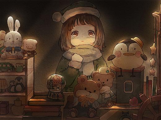 还喜欢玩偶的时候