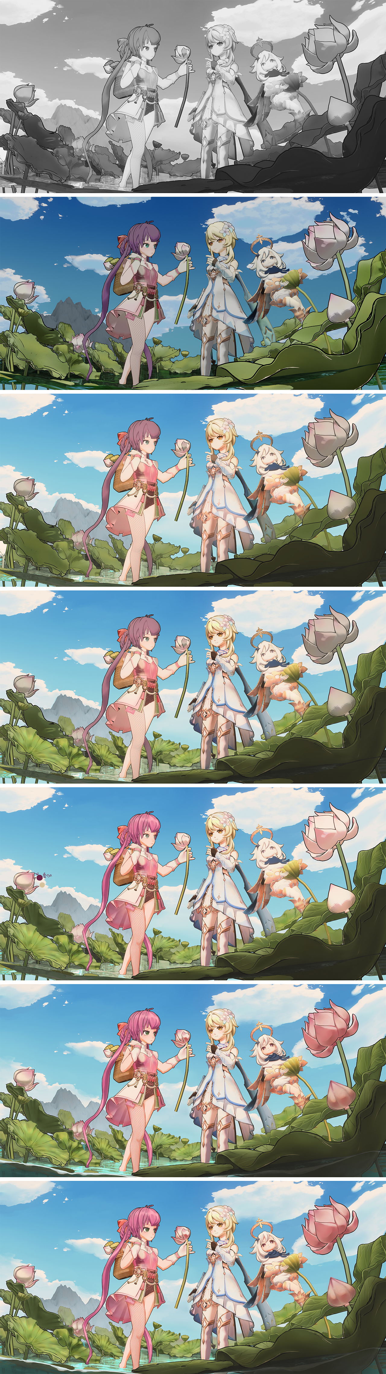 原神-渌华池采莲