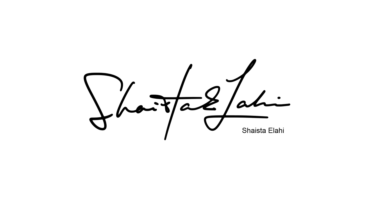 英文签名设计案例丨Shaista Elahi近百种签名设计方案