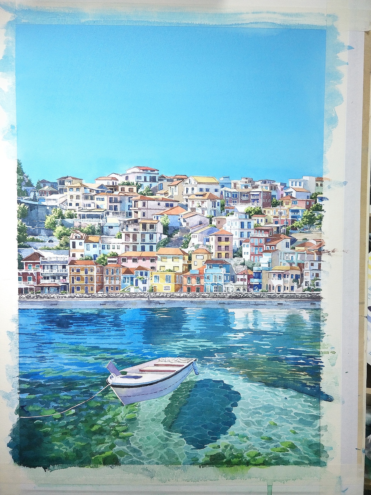 水彩风景过程图（图ZMTA0OTEzMDYw） - 绘画 - 站酷设计师北川大叔原创素材 - 站酷ZCOOL