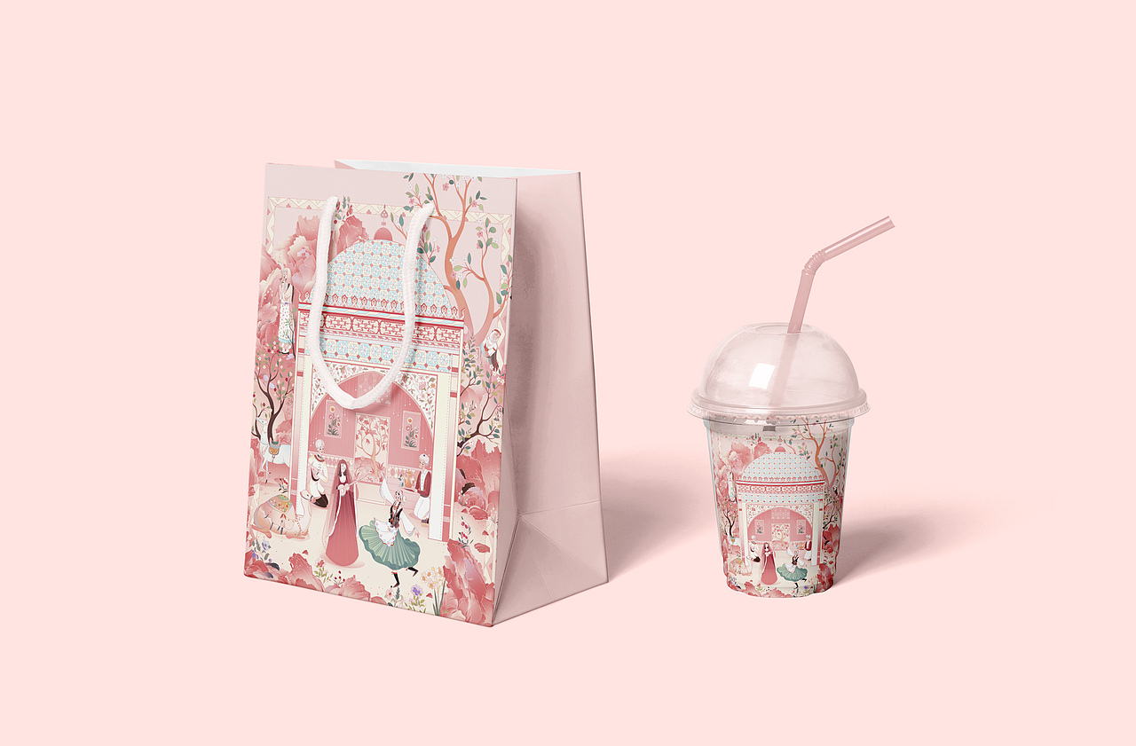 国风插画&小清新茶叶包装插画