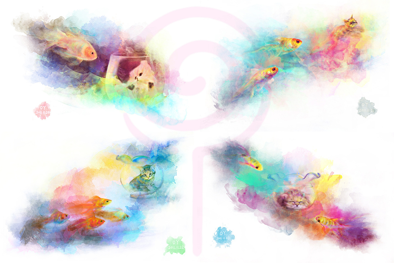 OY插画:鱼猫物语(1)(图ZNDQxODgyMA==) - 创作习作 - 站酷设计师欧阳鹏杰_OY原创素材 - 站酷ZCOOL