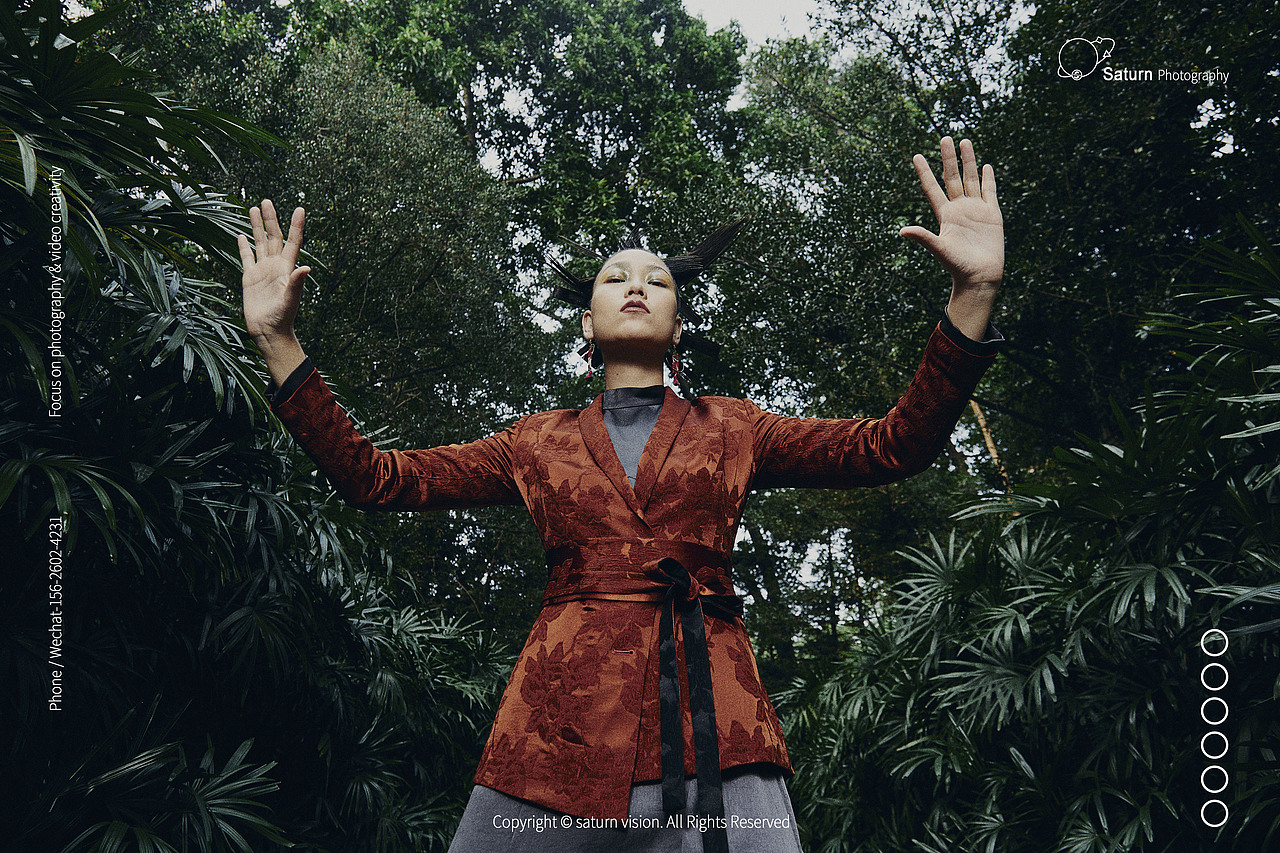 假石· 绿叶·水滴 - 新中式服装创作