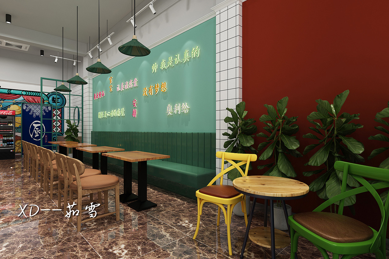 复古风烧烤小吃店