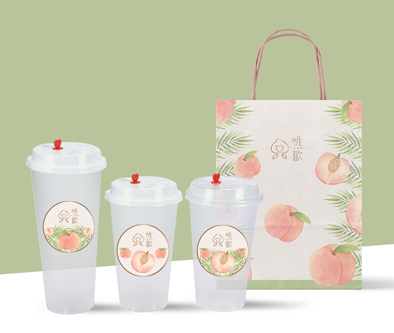 桃歖奶茶清新包装设计 - 原创作品 - 站酷(zcool)
