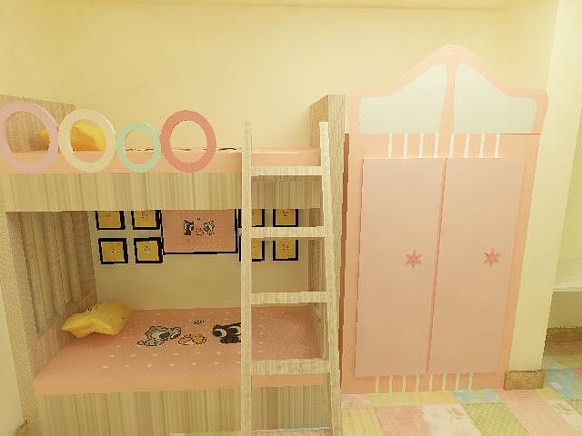 刚开始的3D作业，家具纯手工，喜欢粉粉的小公举房间（图ZOTQ3MjQyODQ=） - 家装设计 - 站酷设计师念念超级超人原创素材 - 站酷ZCOOL