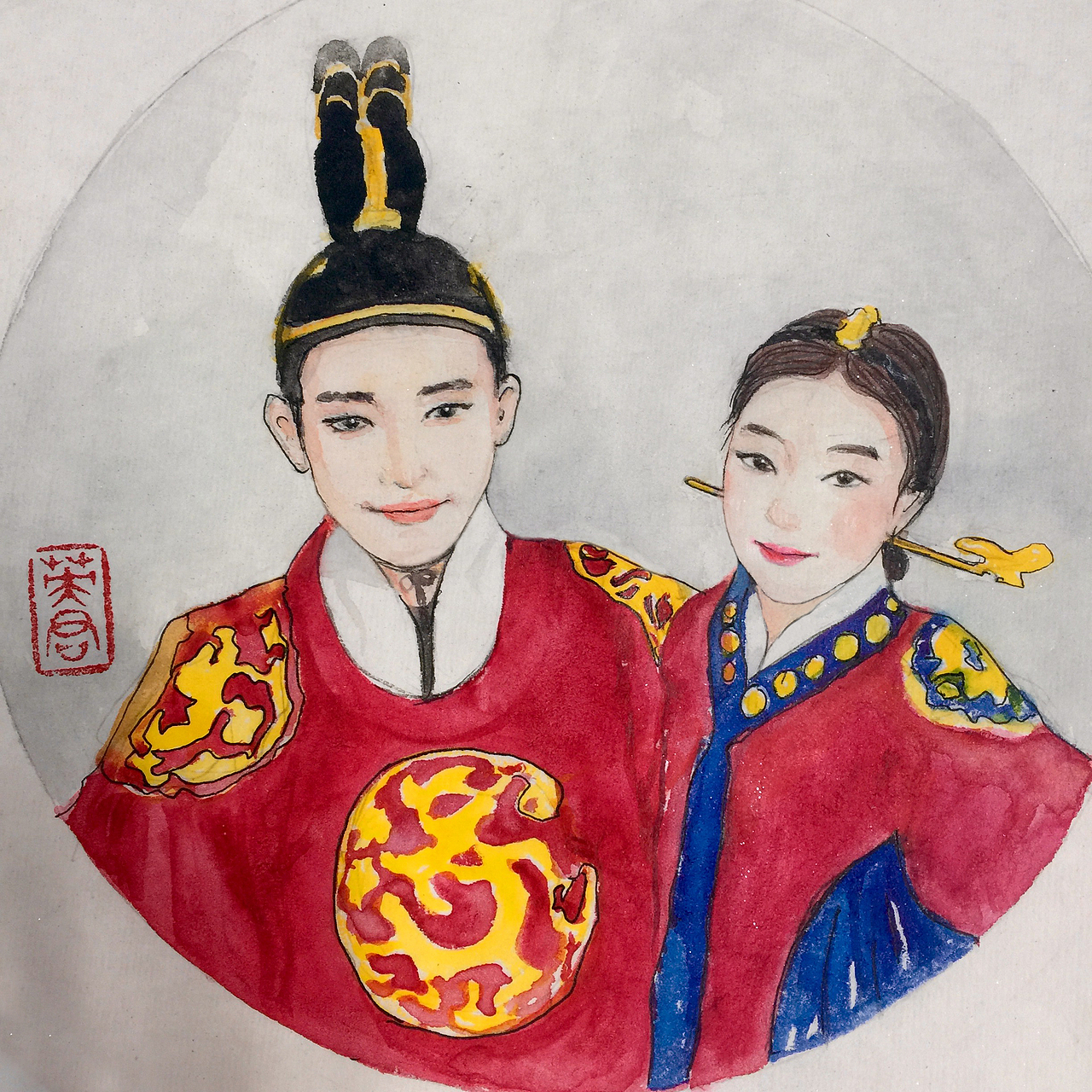 水彩插画人物头像韩国帅哥美女（图ZOTI5ODE5MDA=） - 创作习作 - 站酷设计师hazel君君原创素材 - 站酷ZCOOL