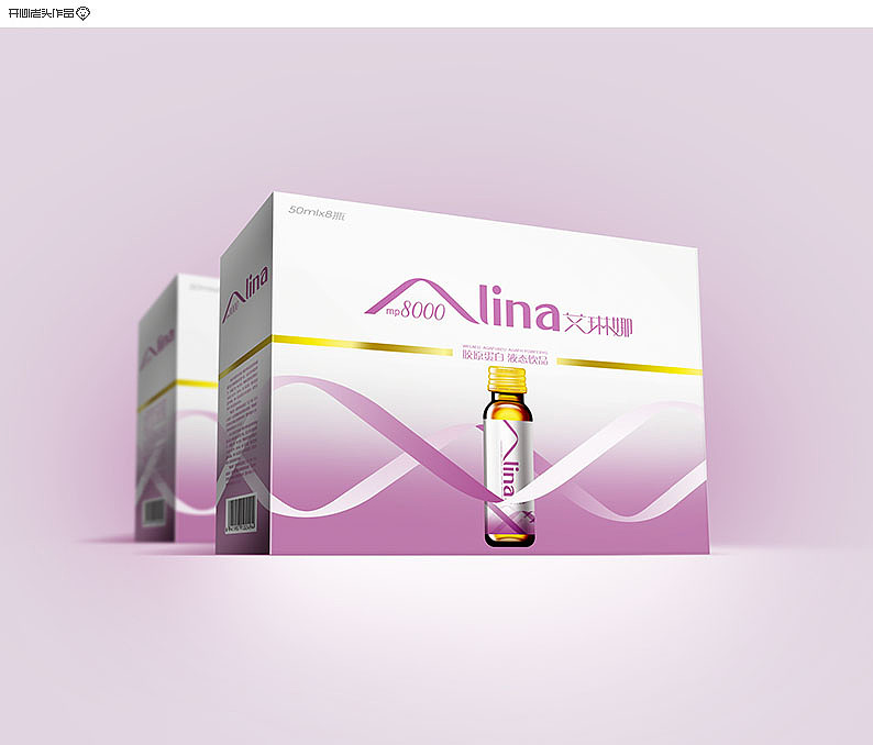 丝带样的“A”被延展到包装中!