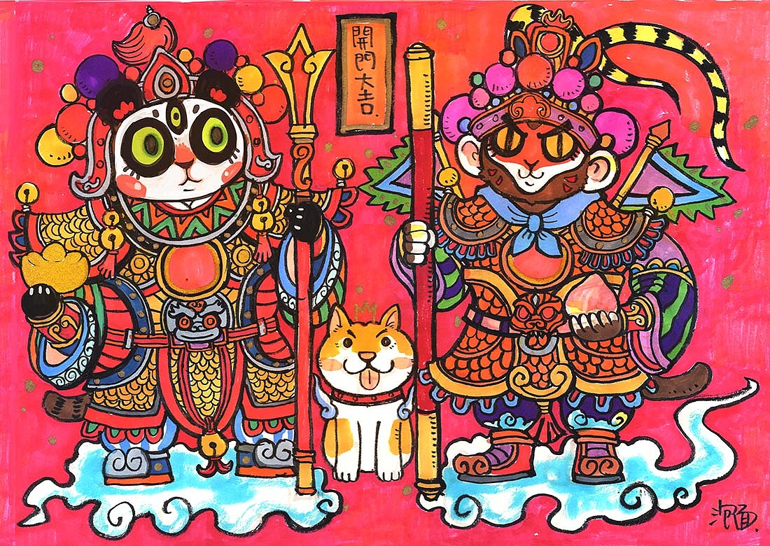 最近的手绘年画~希望大家喜欢