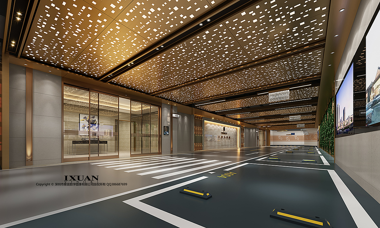 意宣表现---地下停车场效果图01（图ZMTQ4OTE5Nzc2） - 家装设计 - 站酷设计师深圳意宣原创素材 - 站酷ZCOOL