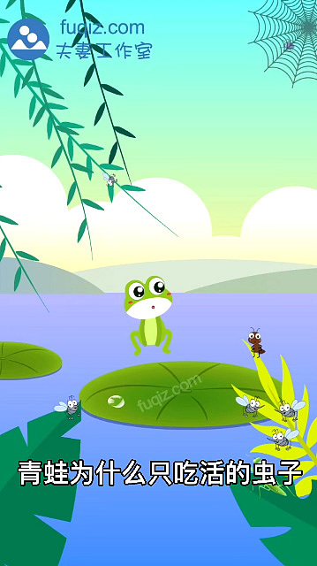 青蛙为什么只吃活的虫子-少儿科普动画制作