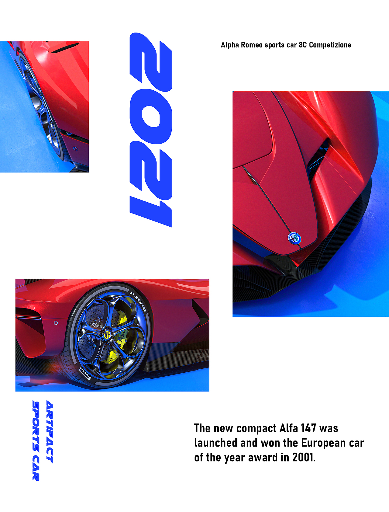 【C4D静态】阿尔法罗密欧/Alfa Romeo 8C-R Tazio 概念（图ZMjY5NDQ1Mzky） - 机械/交通 - 站酷设计师力酷同学原创素材 - 站酷ZCOOL