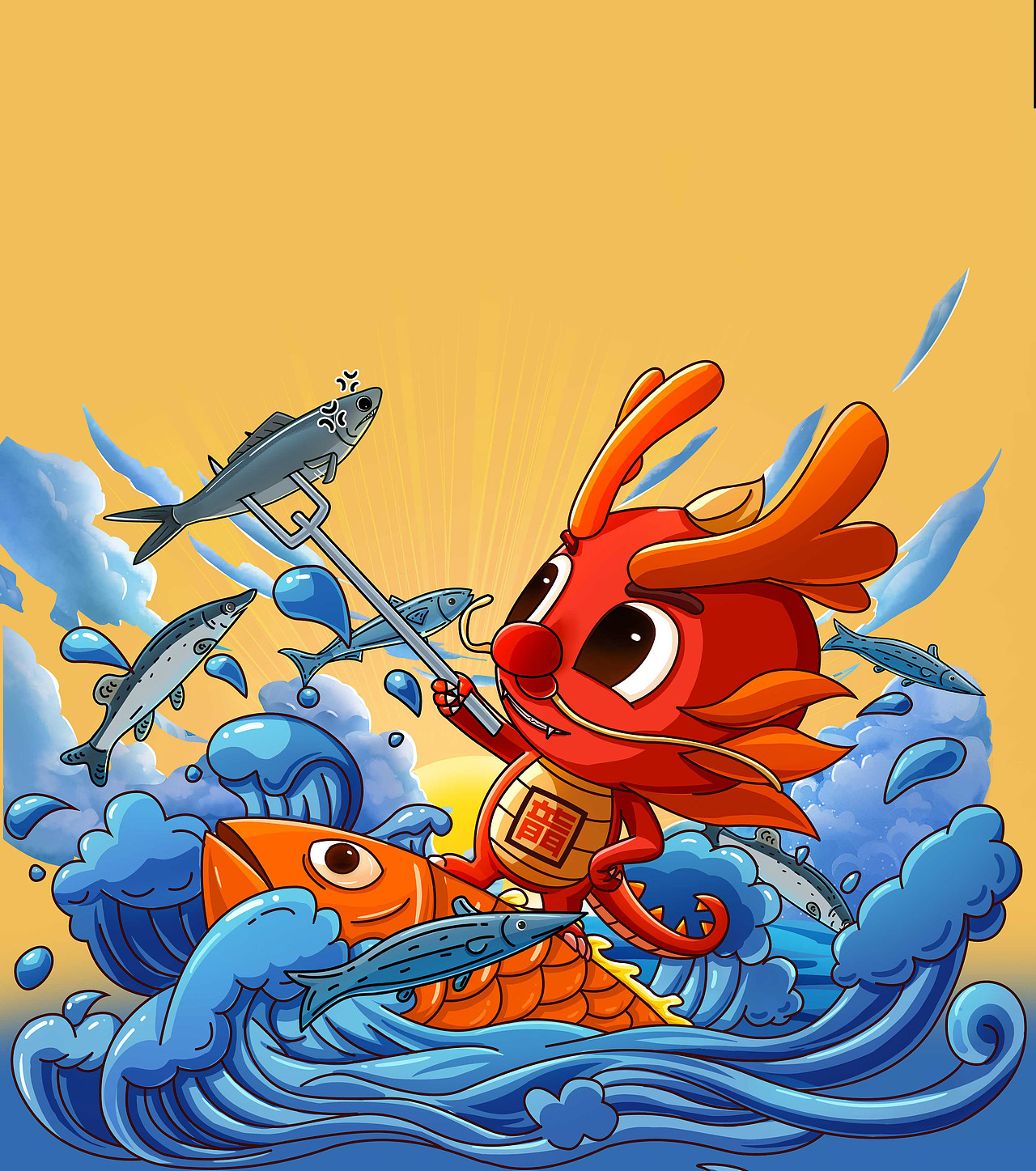 龙门花甲品牌ip小龙人 包装设计