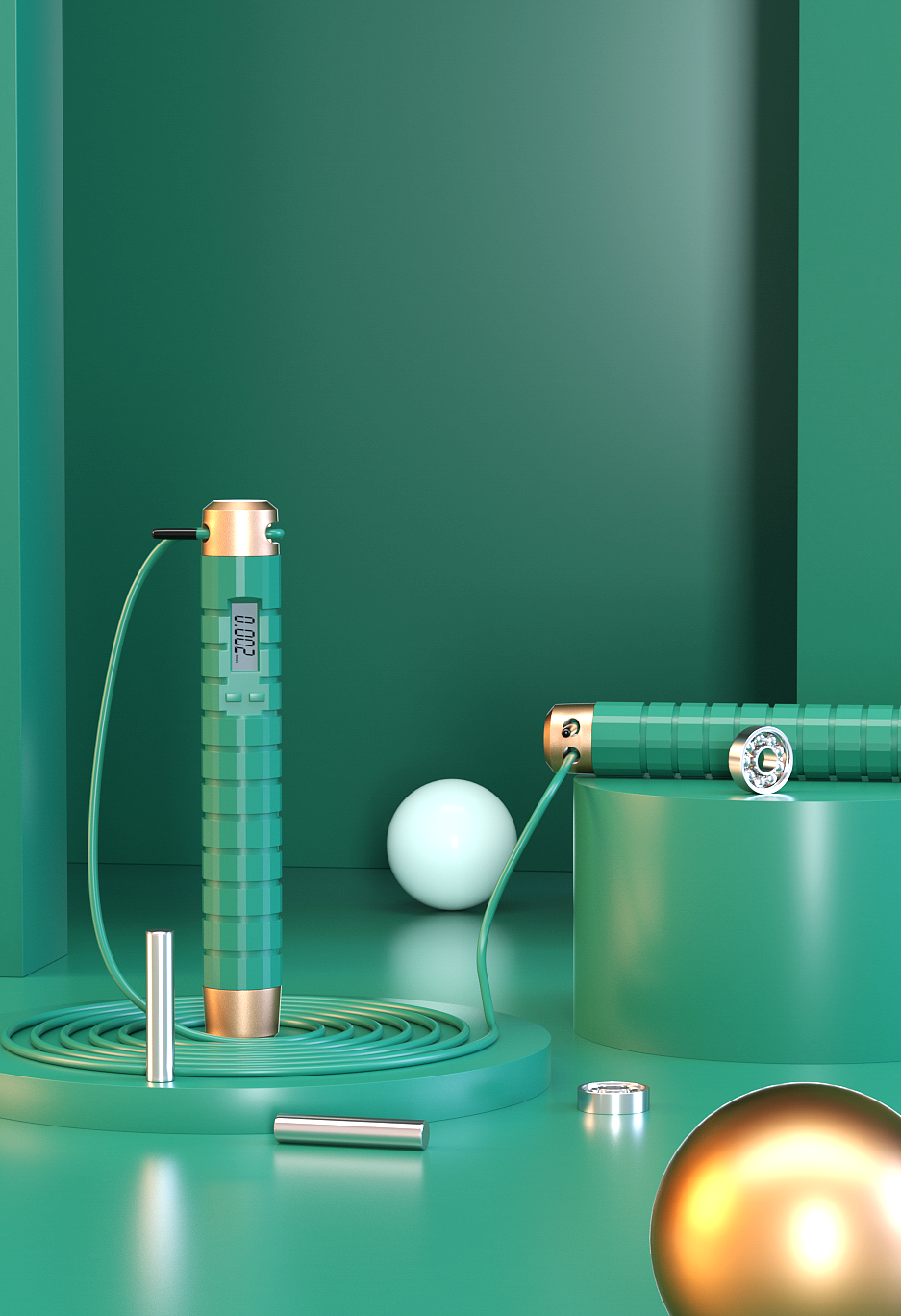 跳繩三維渲染（圖ZMjQ0MTU4ODg4） - 其他三維 - 站酷設(shè)計(jì)師move21原創(chuàng)素材 - 站酷ZCOOL