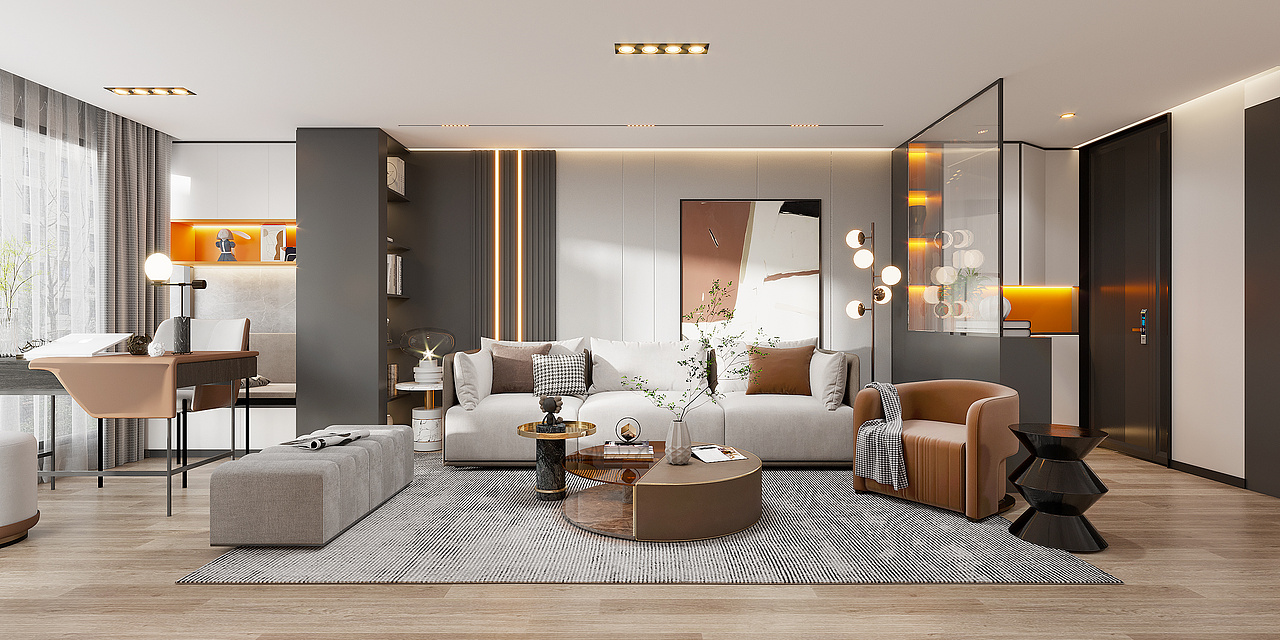 现代风格去繁就简,无主灯引领潮流