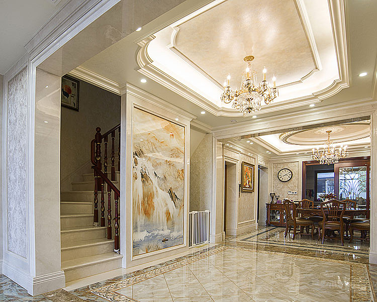 460平米聯(lián)排別墅歐式風(fēng)格裝修案例（圖ZMTEzNTYxMDA0） - 家裝設(shè)計(jì) - 站酷設(shè)計(jì)師華潯品味裝飾原創(chuàng)素材 - 站酷ZCOOL