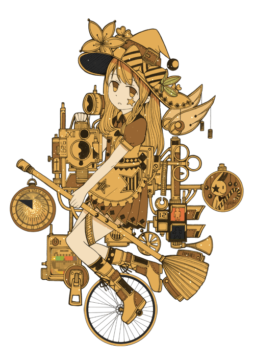 蒸汽朋克插画集2魔女主题蒸汽街系列（图ZNTAzMzExMjQ=） - 艺术插画 - 站酷设计师HAIM原创素材 - 站酷ZCOOL