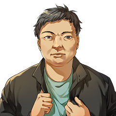 原创作品动漫单幅漫画二次元国漫肖像漫画头像小孩大叔中年人现代