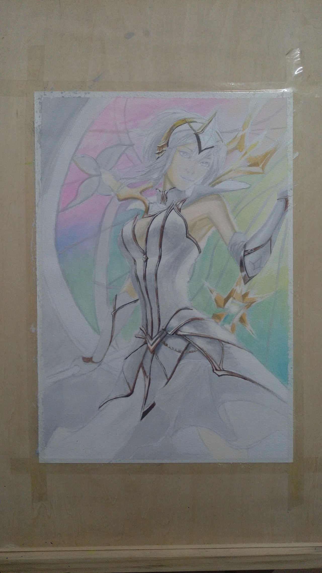 【插画】手绘英雄联盟游戏人物 大元素使拉克丝