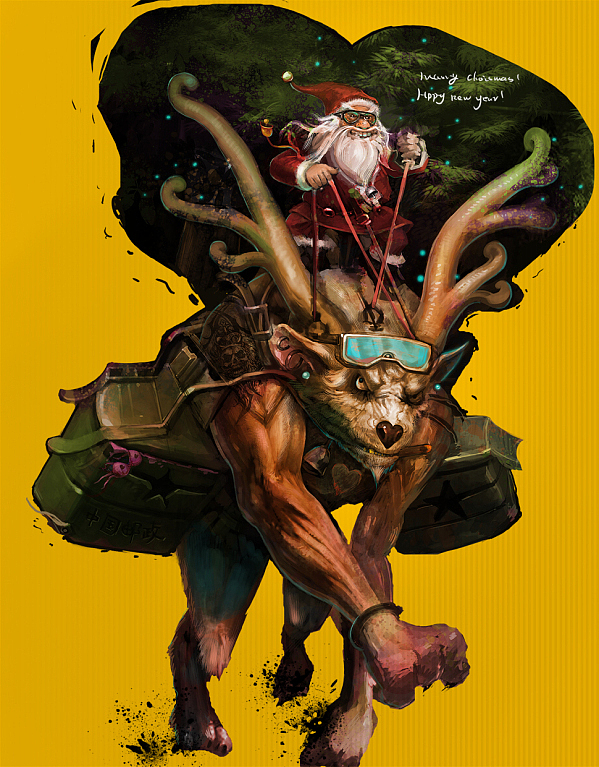 圣诞快乐&新年快乐 ~（图ZMjA1OTY0OA==） - 创作习作 - 站酷设计师苞米粥原创素材 - 站酷ZCOOL