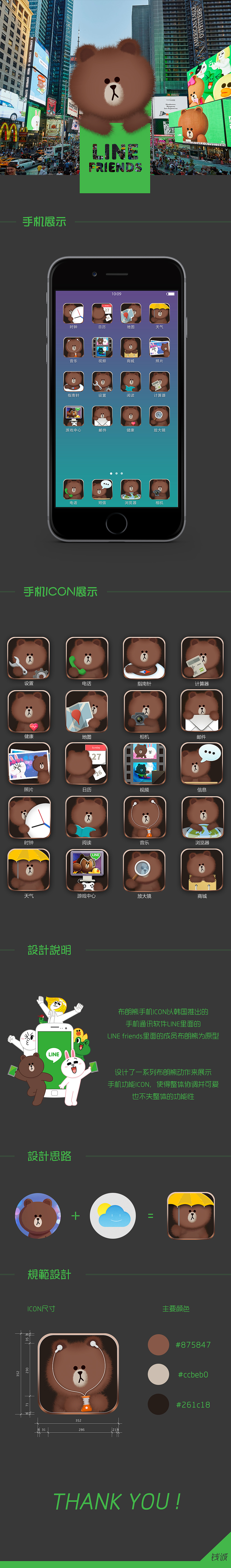 LINE布朗熊 icon设计（图ZNjM5ODg3MzI=） - 图标 - 站酷设计师Chien索轩原创素材 - 站酷ZCOOL