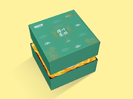 忆荷塘-茶饼礼盒包装设计