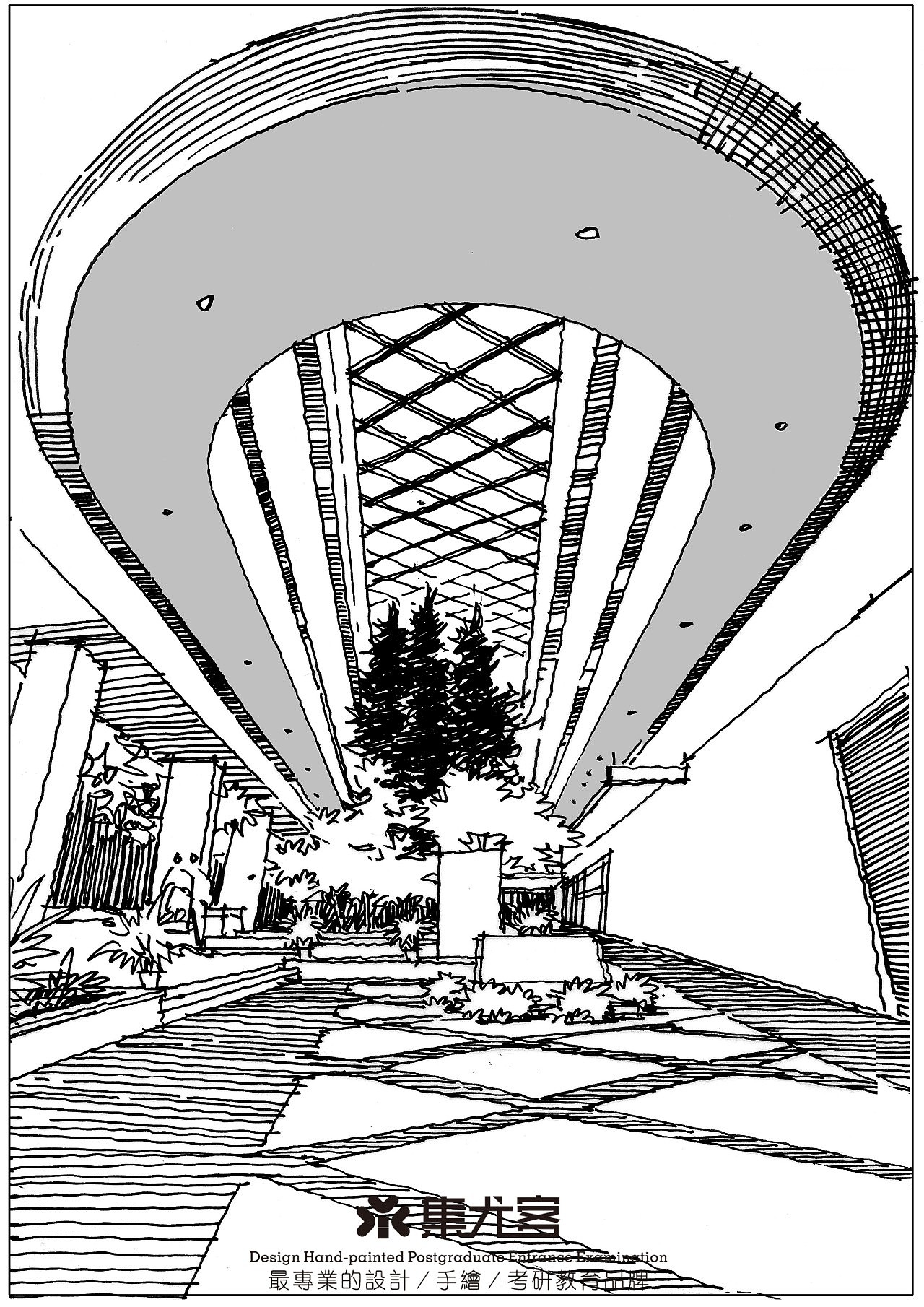 2019年普利兹克奖获得者-矶崎新建筑作品--手绘表达