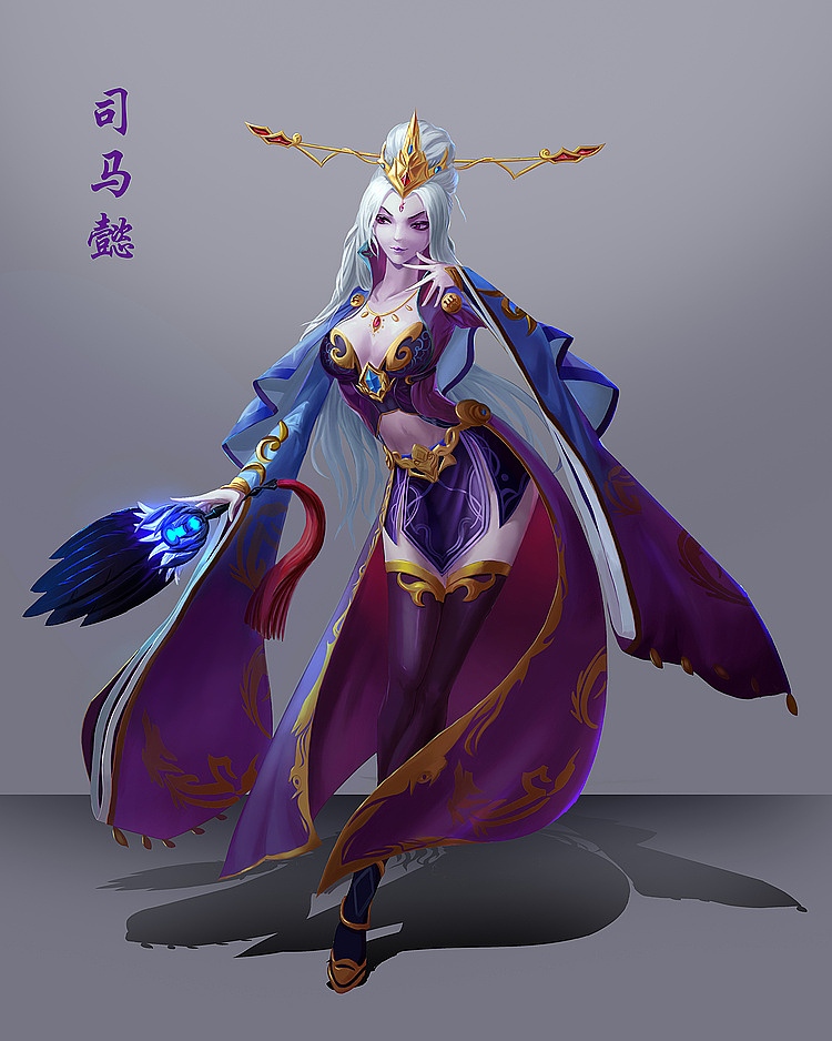 司马懿——女司马|插画|游戏原画|响指创意空间_原创作品-站酷zcool