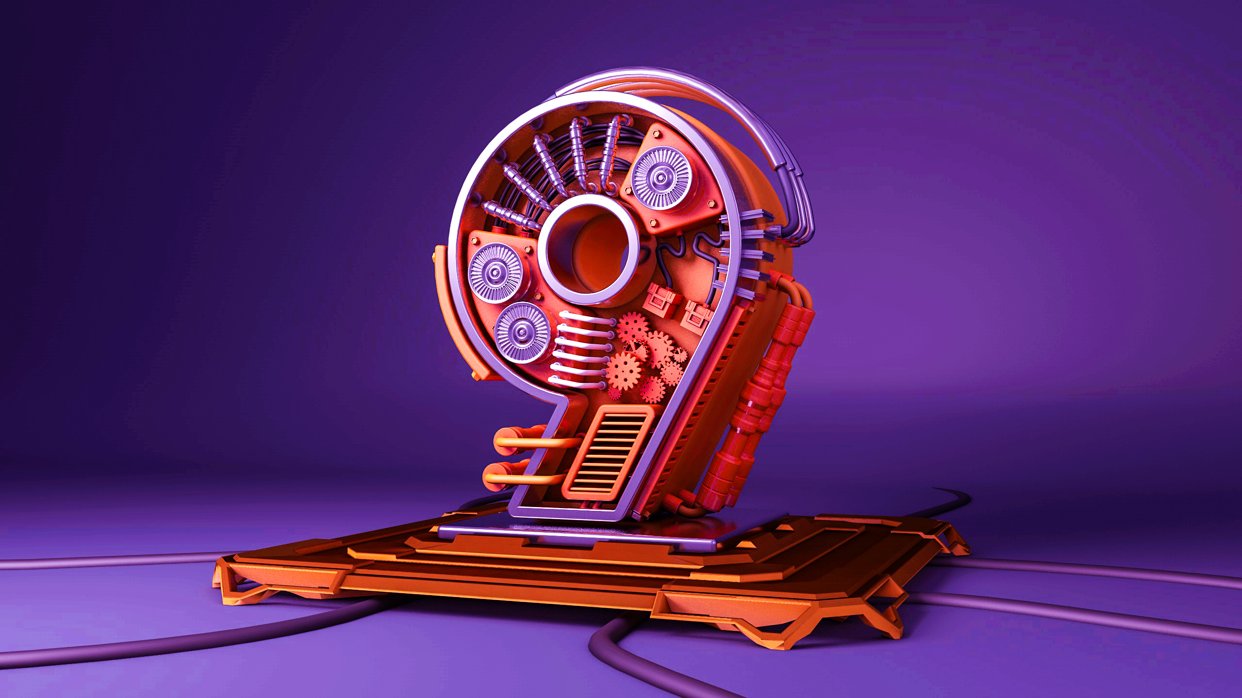 c4d-字体标志-机械字制作