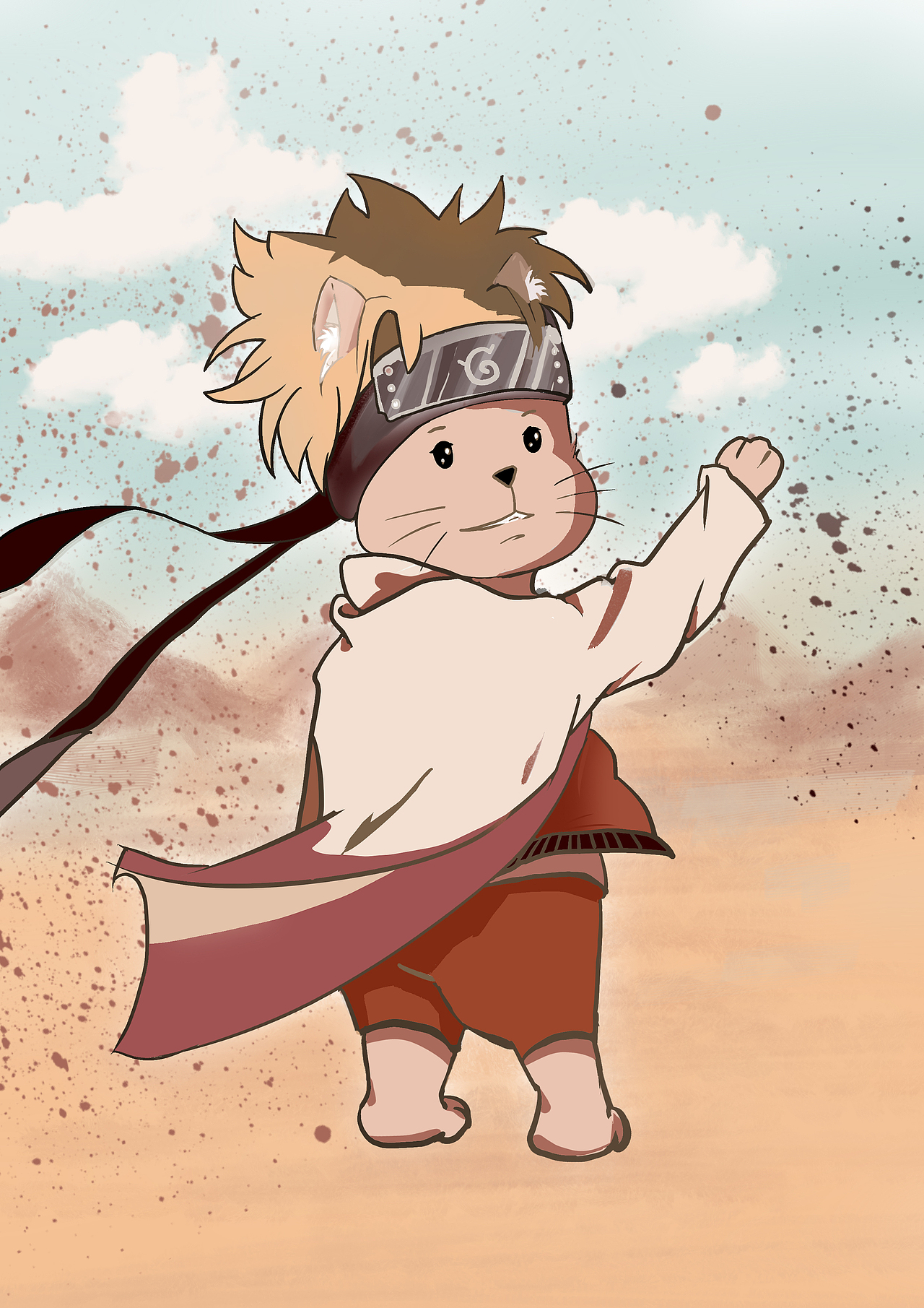 火影貓（圖ZMjM0MDYzNDY0） - 藝術(shù)插畫 - 站酷設(shè)計師先得月原創(chuàng)素材 - 站酷ZCOOL