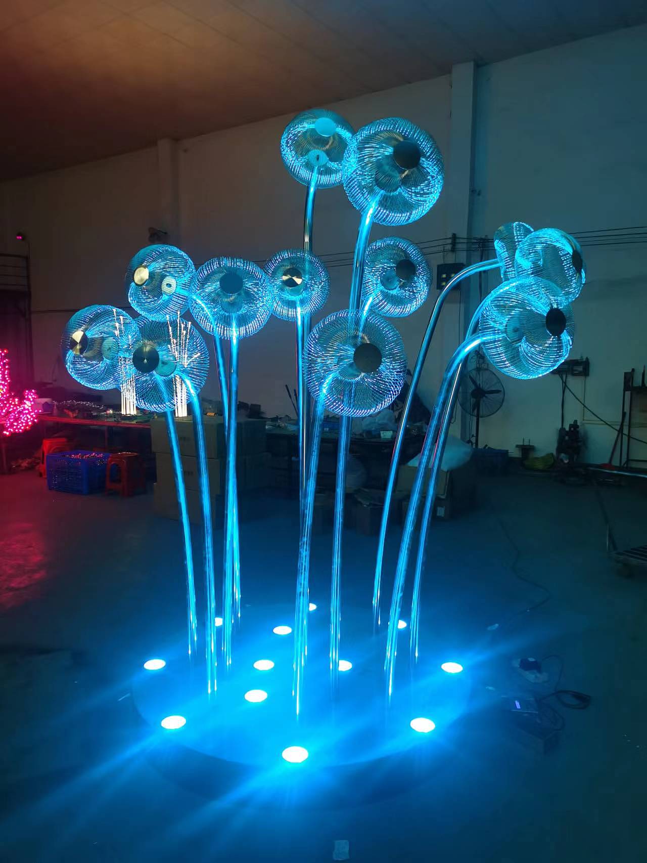 不锈钢蒲公英灯广场户外景观亮化大型发光雕塑灯铭星厂（图ZMzE2MDkwMjY4） - 景观设计 - 站酷设计师铭星灯光美陈工厂原创素材 - 站酷ZCOOL