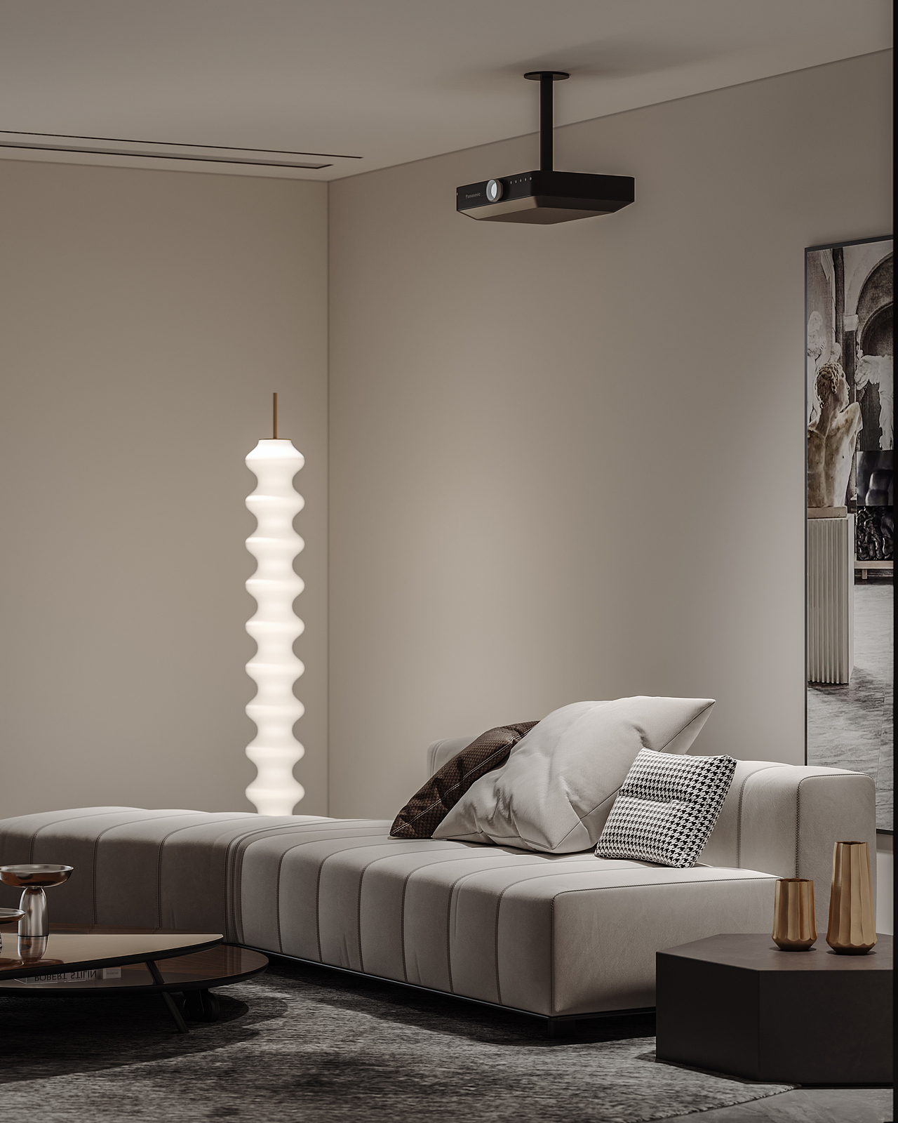 室内新中式，地下室，客厅（图ZMzUxNTUxMTMy） - 家装设计 - 站酷设计师景艺效果图表现原创素材 - 站酷ZCOOL