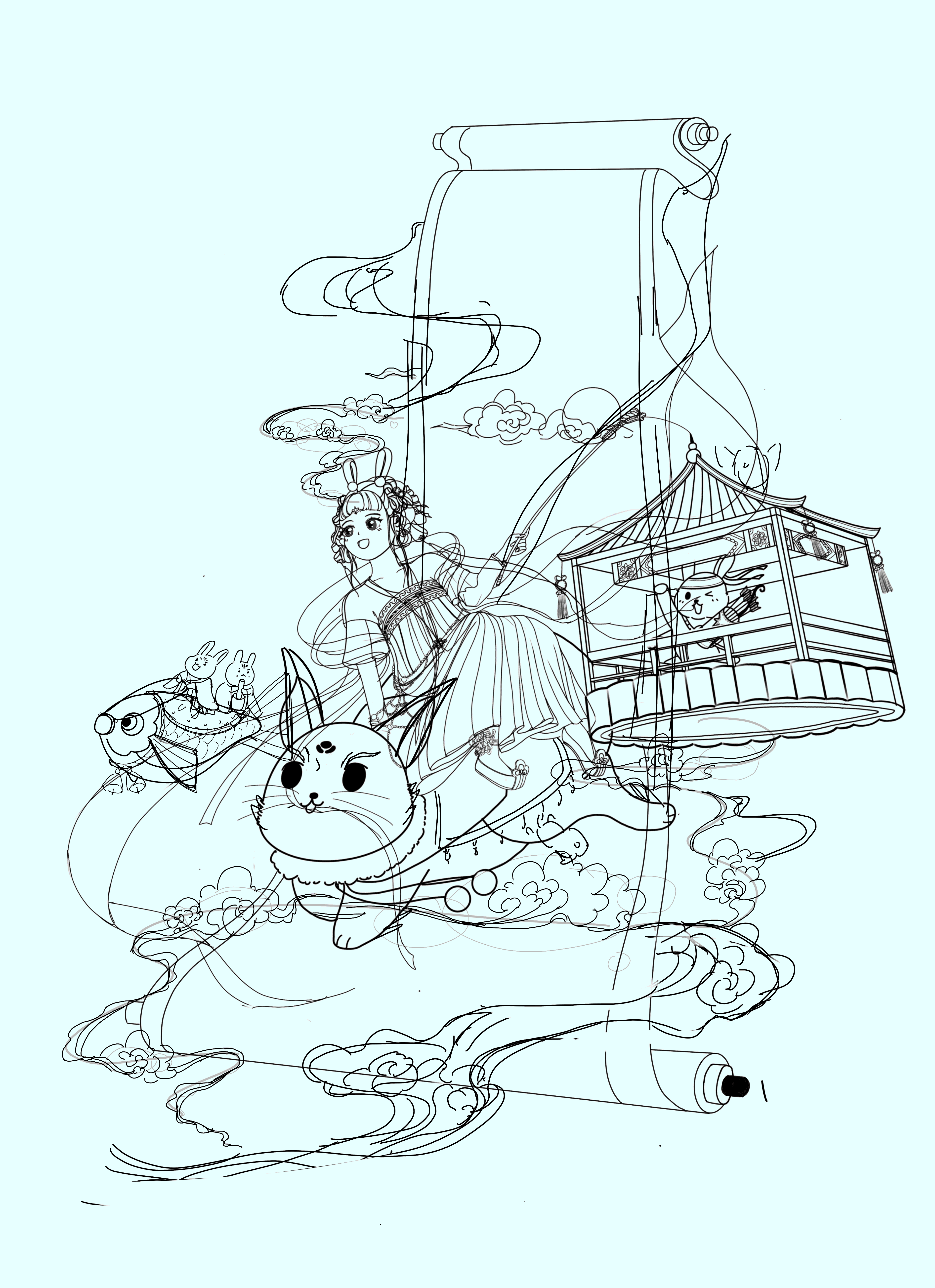 喜迎中秋（图ZMzUxNzc5NzI0） - 商业插画 - 站酷设计师汪小喵oo0原创素材 - 站酷ZCOOL