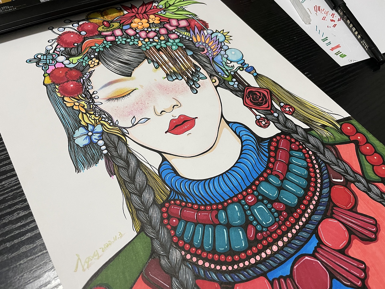 民族风插画（图ZMjcyNzYwNDYw） - 艺术插画 - 站酷设计师鱼阿咦原创素材 - 站酷ZCOOL