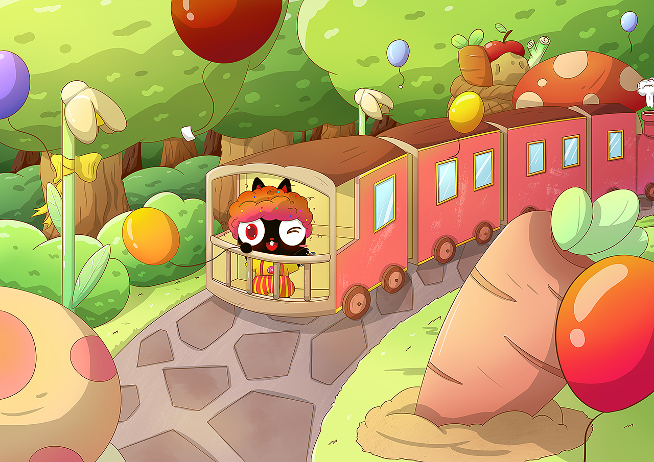 小墨游乐场|插画|绘本|墨公子家族 - 原创作品 - 站酷 (zcool)