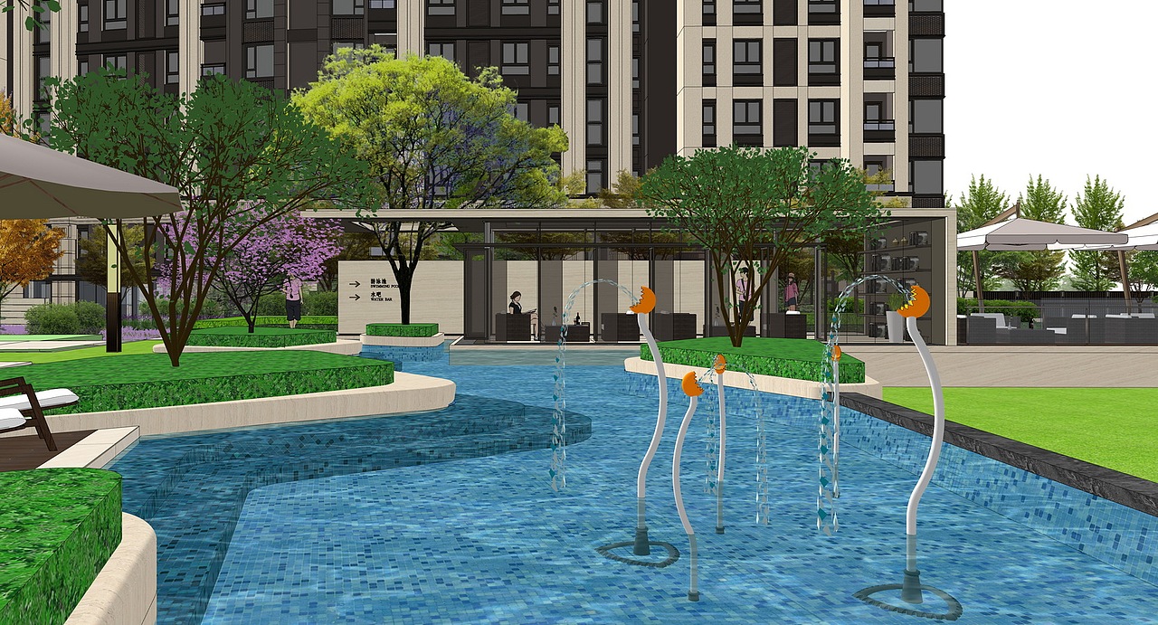 重庆龙湖大区景观SU模型下载（图ZMjcwMjYxODQw） - 景观设计 - 站酷设计师素模网原创素材 - 站酷ZCOOL