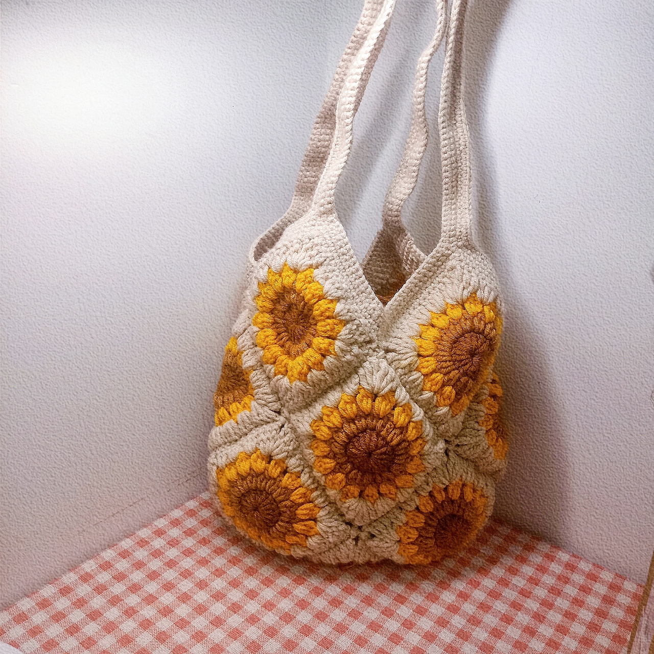 手工编织向日葵包包