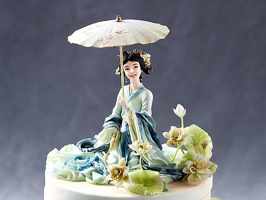 翻糖人偶蛋糕-少女李清照爱酒的姑娘用诗词颠倒众生 