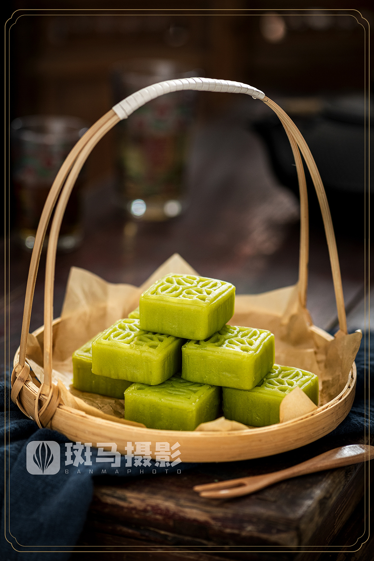 中国风美食摄影|绿豆酥|摄影|美食摄影|斑马摄影工作室 - 原创作品