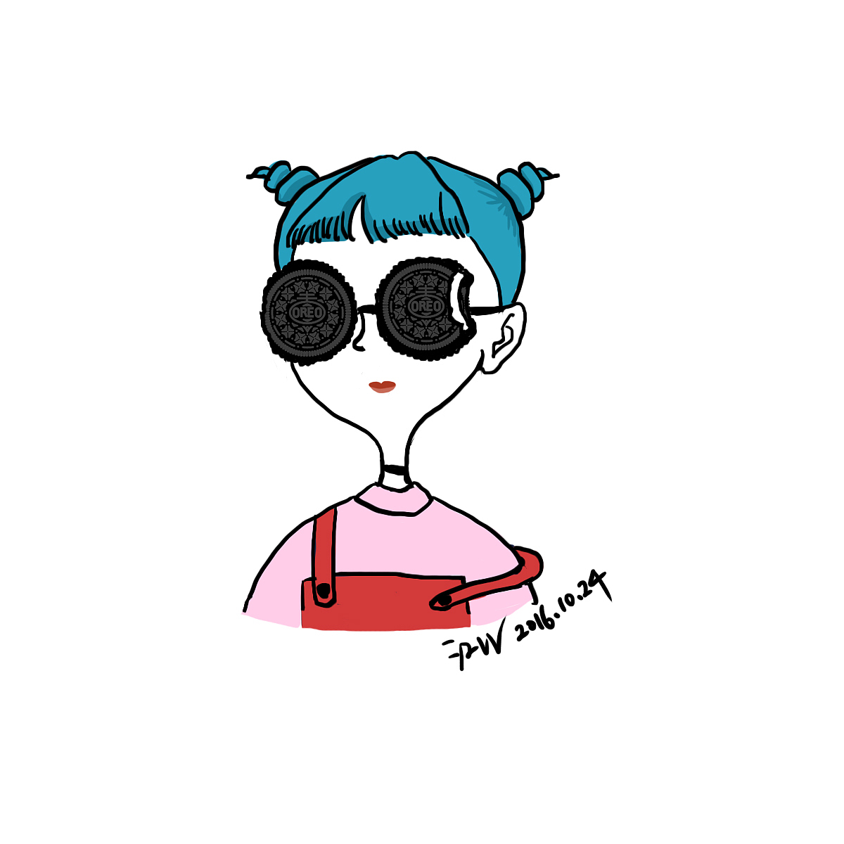 【插画】吃货的墨镜（图ZNjI0MDMxNDA=） - 创作习作 - 站酷设计师江vv原创素材 - 站酷ZCOOL