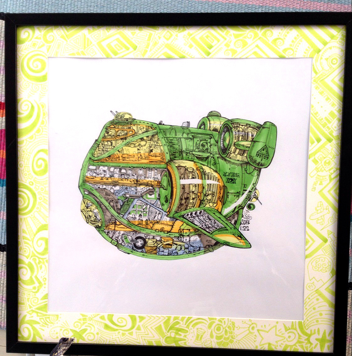 装进画框后送人!